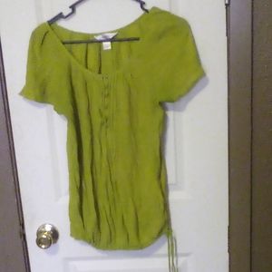 Kelly/lime peasant blouse